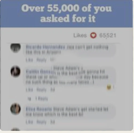 Comments from people asking for adult sizes